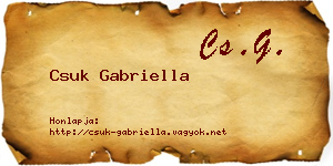 Csuk Gabriella névjegykártya