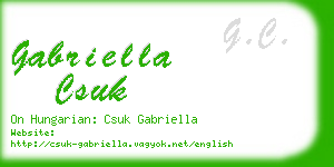 gabriella csuk business card